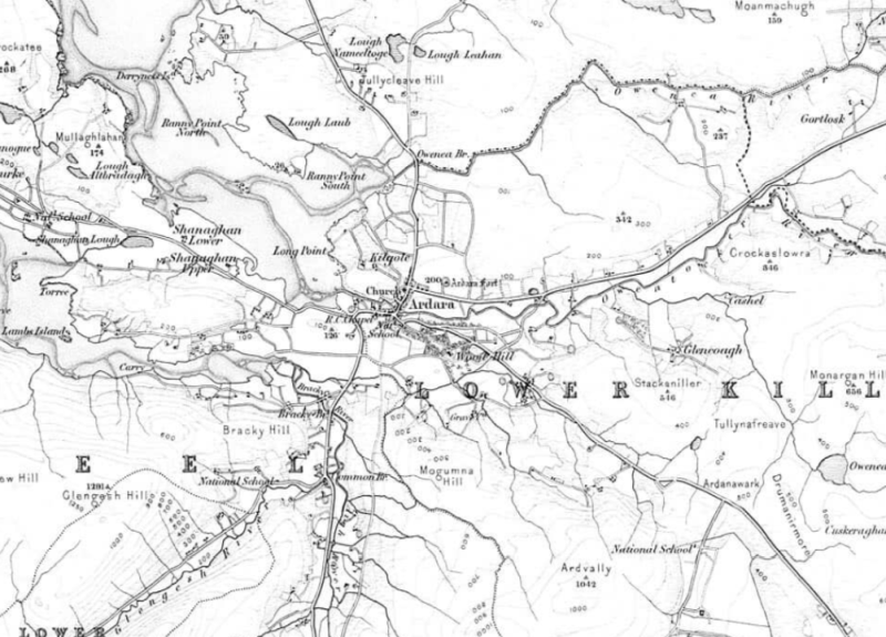 Bonner of Ireland - Ardara os map