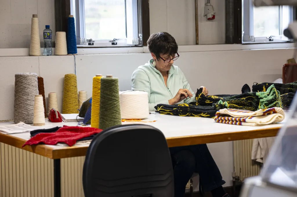 woman sewing